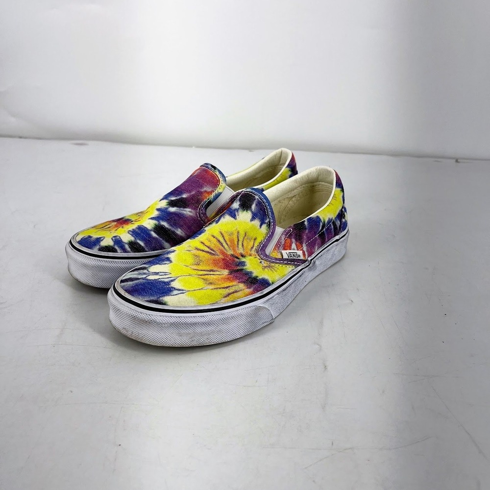 Vans Classic Slip-On Tie Dye Multi Color Sneakers Womens 7 Mens 5.5